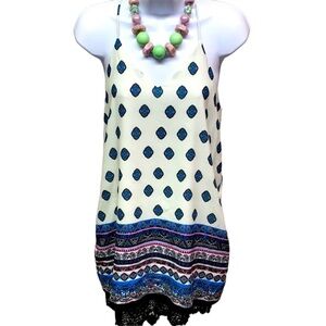 Voom By Joy Han Dress With Lace Hem Flounce